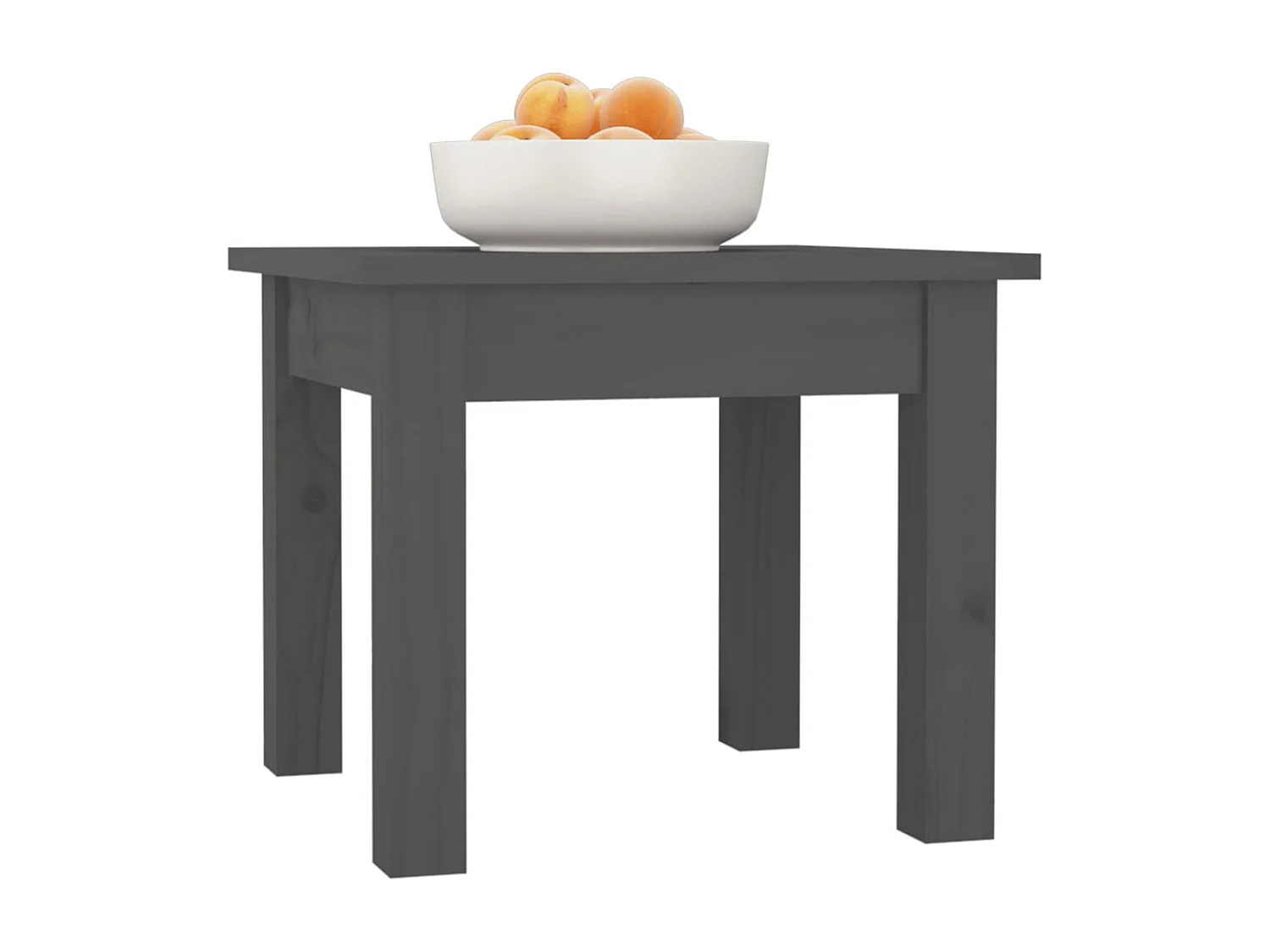Table basse salon-Table d'appoint Gris 35x35x30 cm Bois massif de pin SHL68056