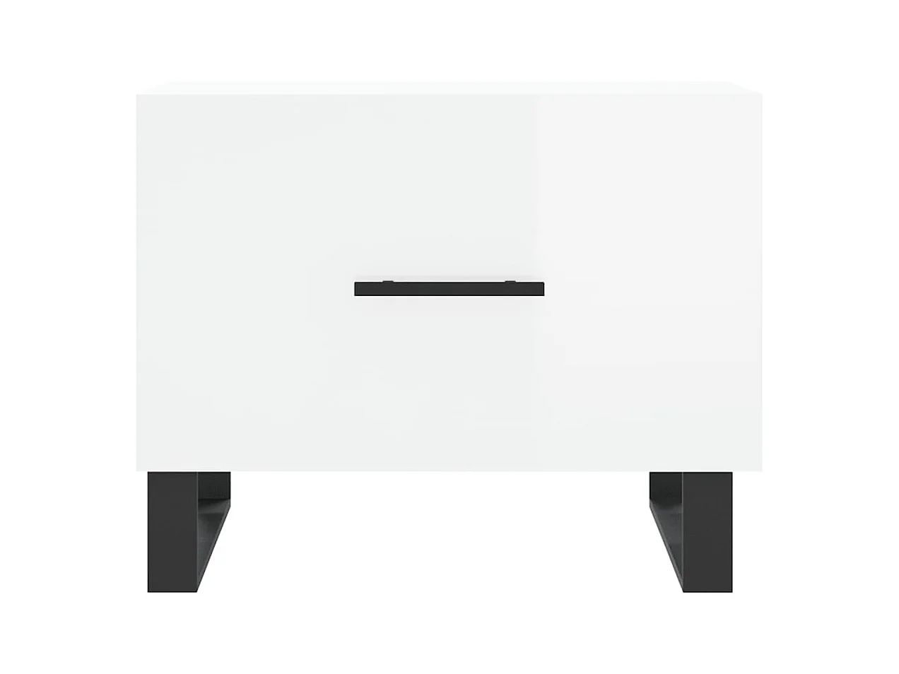 Lot de 2 Tables basses-Tables d'appoint blanc brillant 50x50x40cm bois d'ingénierie SHL14692