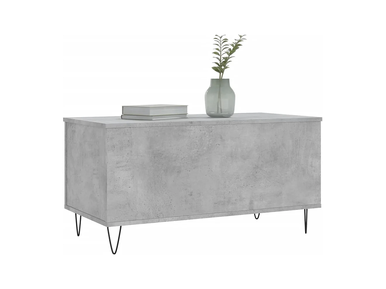 Mesa de centro | Mesa auxiliar superficie de vidrio acero negra 78,5x40x45 cm SHL2065