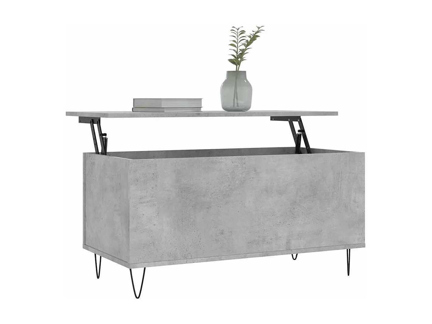 Couchtisch-Wohnzimmertisch-Beistelltische Betongrau 90x44,5x45 cm Holzwerkstoff SHL361