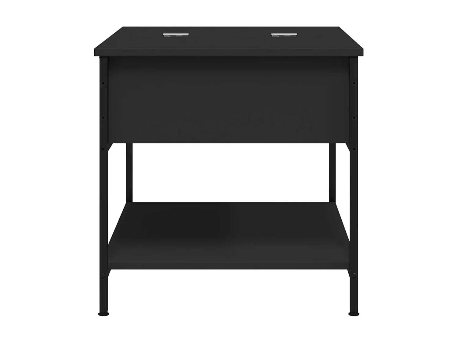 Table basse salon-Table d'appoint noir 70x50x50 cm bois d'ingénierie et métal SHL51021