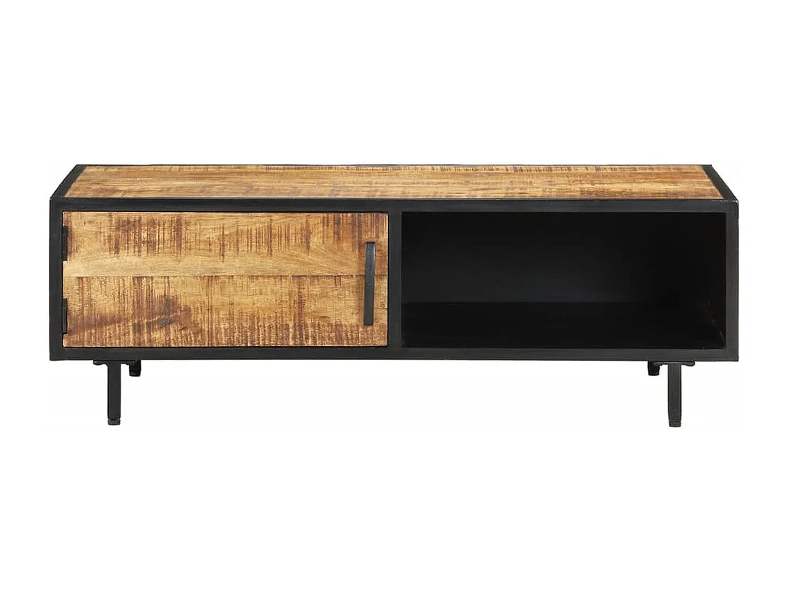 Couchtisch-Beistelltisch-Sofatisch 105x50x35 cm Raues Mangoholz SHL50231