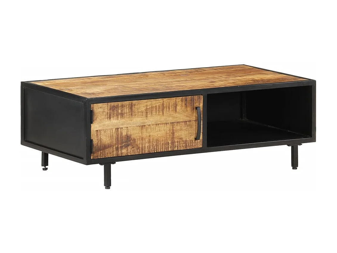 Couchtisch-Beistelltisch-Sofatisch 105x50x35 cm Raues Mangoholz SHL50231