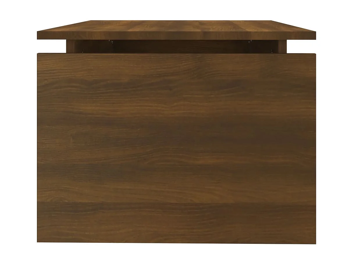 Mesa de centro | Mesa de apoio 68x50x38 cm derivados de madeira carvalho castanho