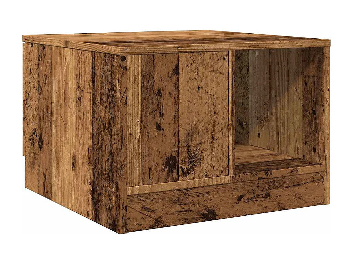 Table basse salon-Table à thé avec rangement vieux bois 50x50x36 cm bois d'ingénierie SHL37757