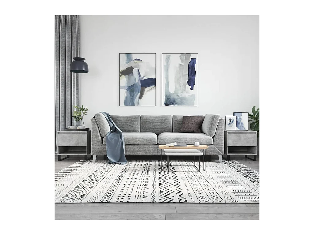 Mesa de centro | Mesa auxiliar multicolor 70x50x38 cm madera maciza reciclada SHL4440