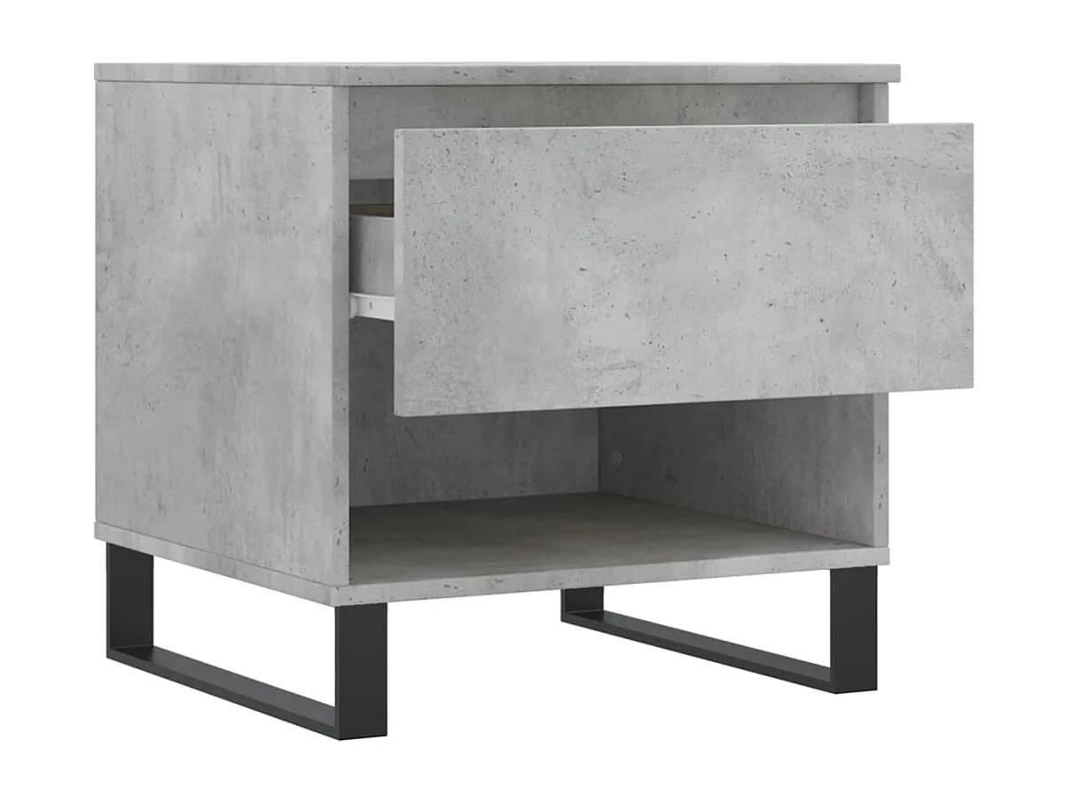 Couchtisch 2er Set-Sofatisch-Beistelltische Betongrau 50x46x50 cm Holzwerkstoff SHL19029