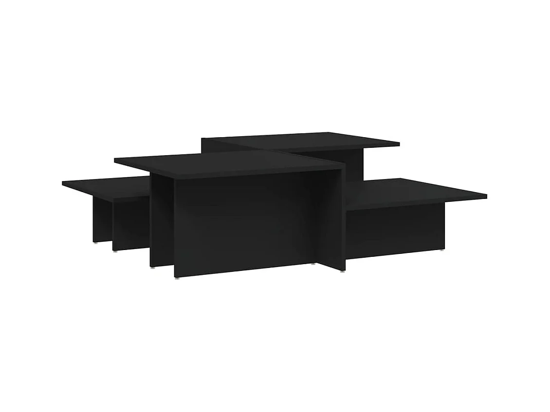 Tables basses salon-Tables d'appoint 2 pcs Noir Bois d'ingénierie SHL82468