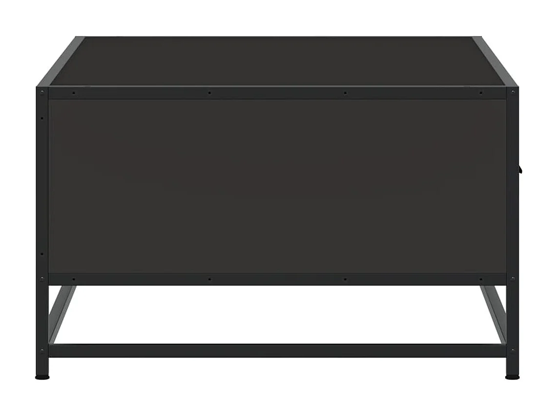 Table basse salon-Table d'appoint noir 90x57x35 cm bois d'ingénierie et métal SHL83126