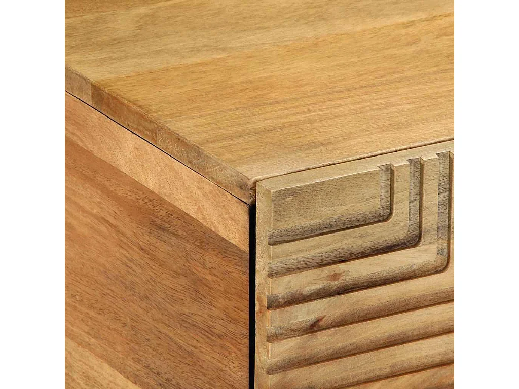 Couchtisch-Wohnzimmertisch-Beistelltische Braun 80x50x40 cm Massivholz Mango SHL14690