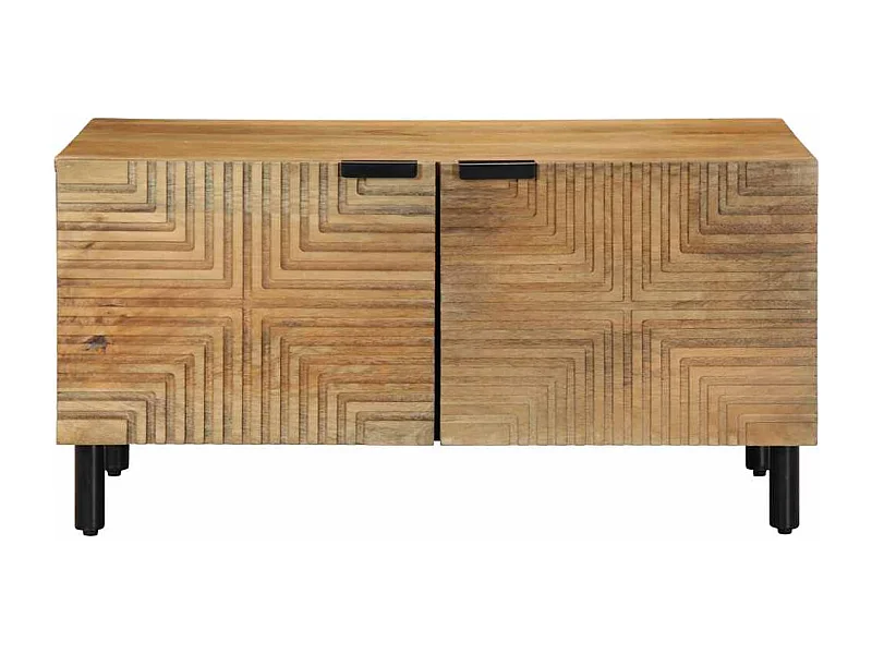 Couchtisch-Wohnzimmertisch-Beistelltische Braun 80x50x40 cm Massivholz Mango SHL14690