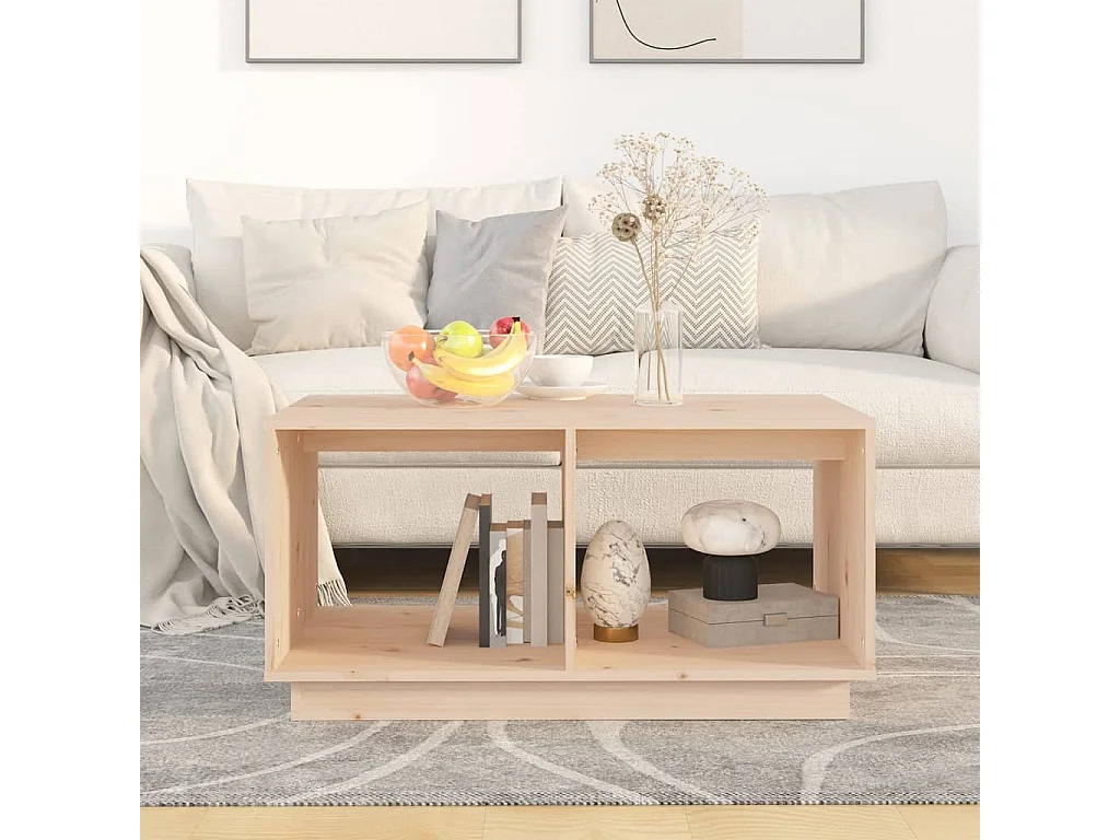 Mesa de centro | Mesa de apoio | Mesa de café 80x50x40 cm madeira de pinho maciça