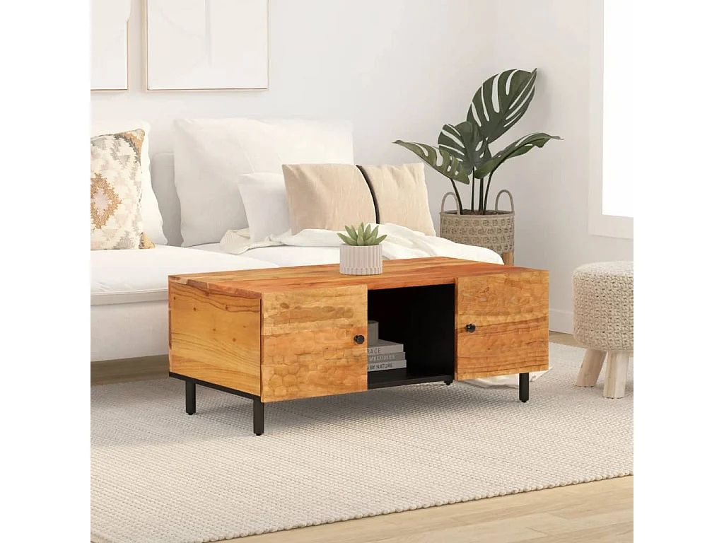 Couchtisch-Sofatisch-Beistelltische 100x54x40 cm Massivholz Akazie SHL54944