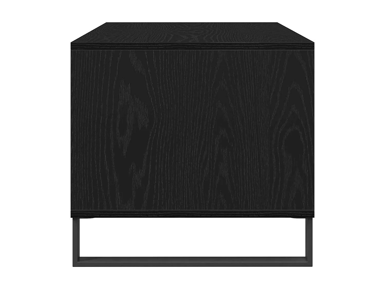 Tavolino da Salotto-Tavolino da Caffè Laterale con cassetto Rovere Nero 90x49x45 cm SHL58061