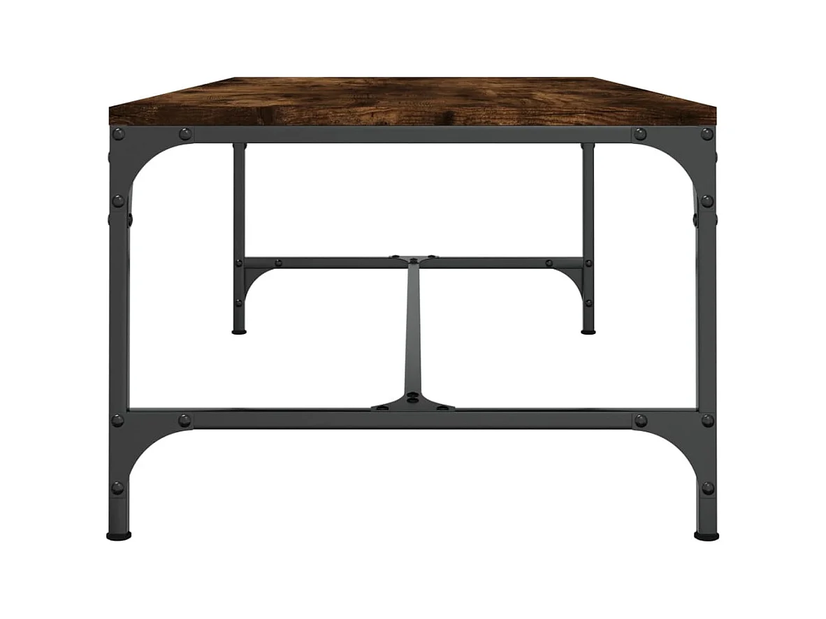 Mesa de centro | Mesa auxiliar madera contrachapada roble ahumado 80x80x36,5 cm SHL4413