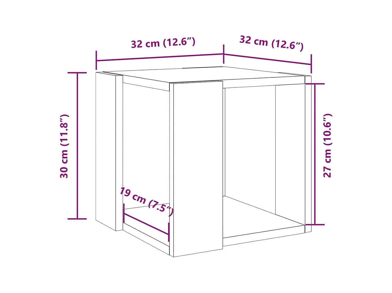 Mesa de centro-Mesa auxiliar madera maciza acacia acabado miel 110x50x37 cm SHL4637