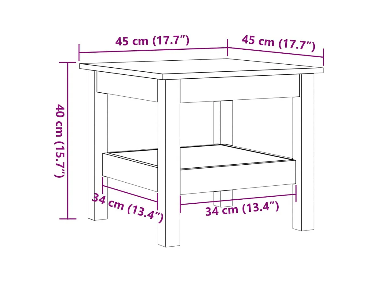 Mesa de centro-Mesa auxiliar madera contrachapada color roble 90x45x35 cm SHL2420