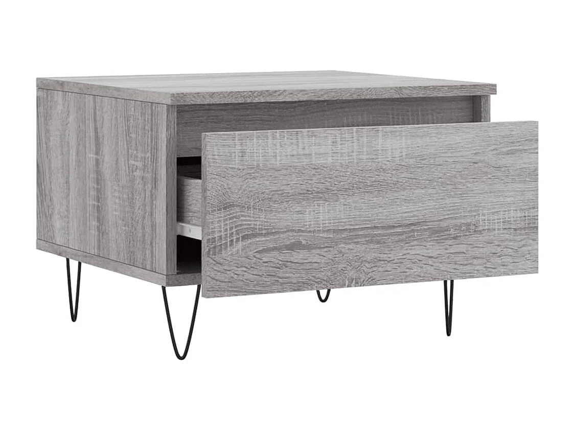 Mesa de centro | Mesa auxiliar madera maciza de mango rugosa negro 80x50x40 cm SHL57592