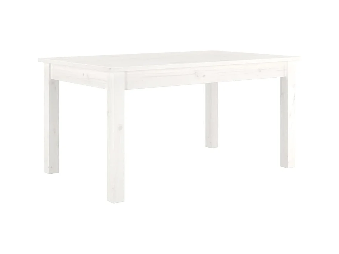 Table basse salon-Table d'appoint Blanc 80x50x40 cm Bois massif de pin SHL35638