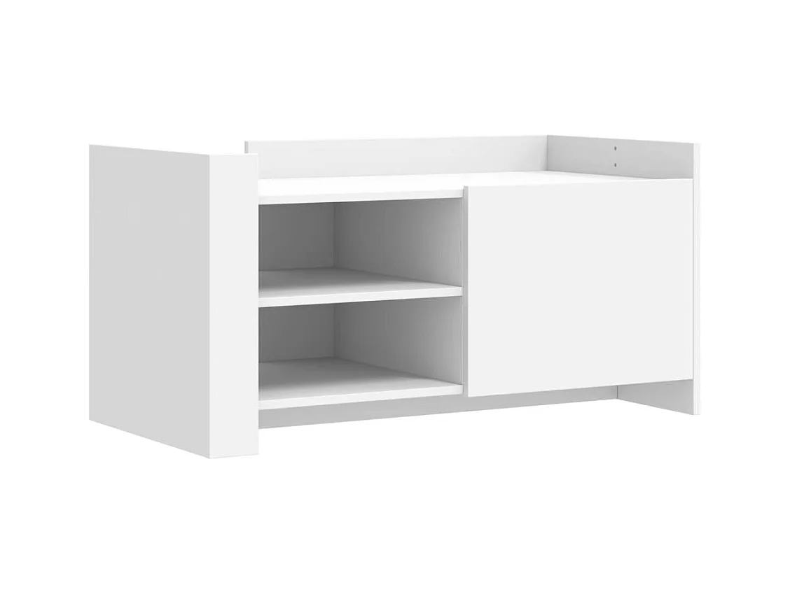 Table basse salon-Table d'appoint blanc 100x50x50 cm bois d'ingénierie SHL3532
