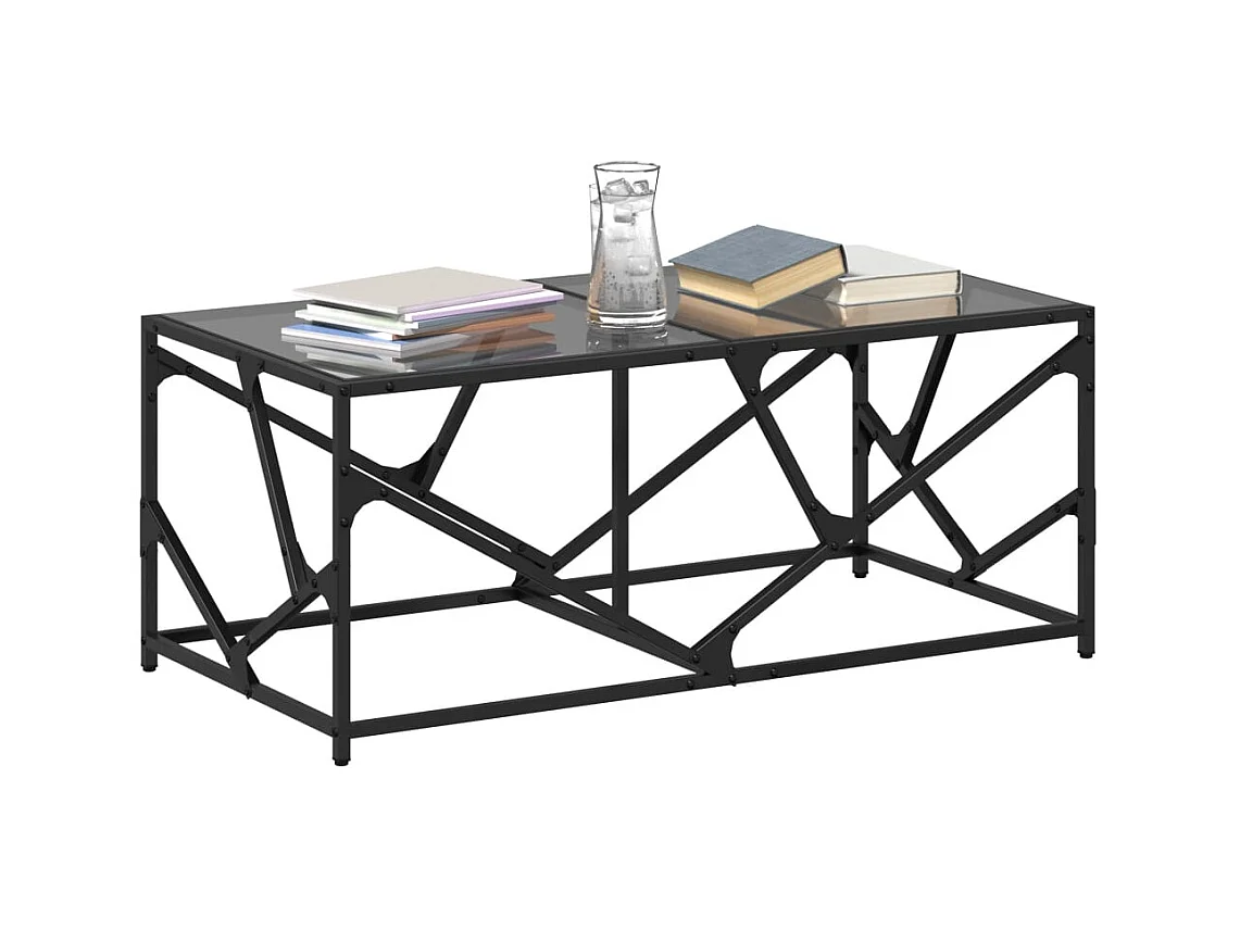 Mesa de centro-Mesa auxiliar hierro y madera maciza de mango 100x54x40 cm SHL1179