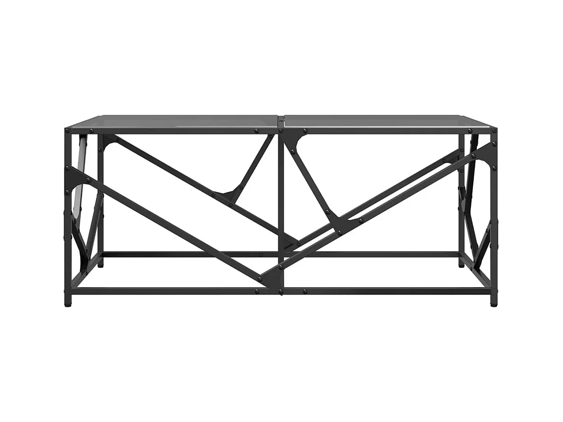 Mesa de centro-Mesa auxiliar hierro y madera maciza de mango 100x54x40 cm SHL1179