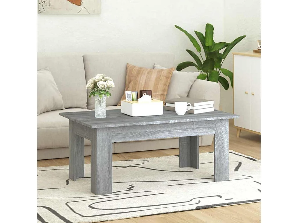Couchtisch-Sofatisch-Beistelltische Grau Sonoma 100x60x42 cm Holzwerkstoff SHL87867