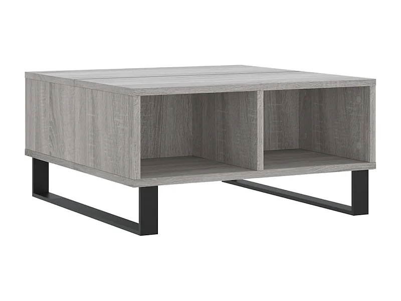 Salontafel | Woonkamertafel | Koffietafel 60x60x30 cm bewerkt hout grijs sonoma eikenkleurig
