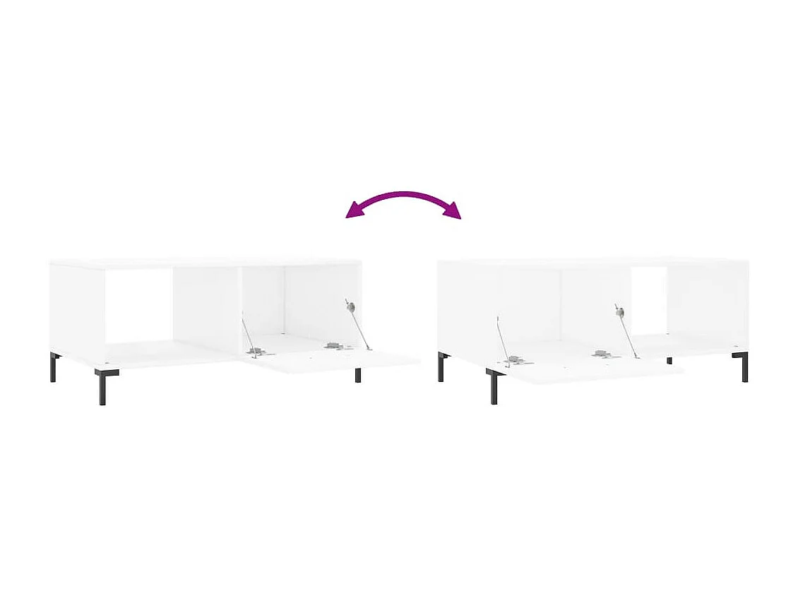 Mesa de centro | Mesa auxiliar madera de ingeniería negra 80x50x50 cm SHL2609