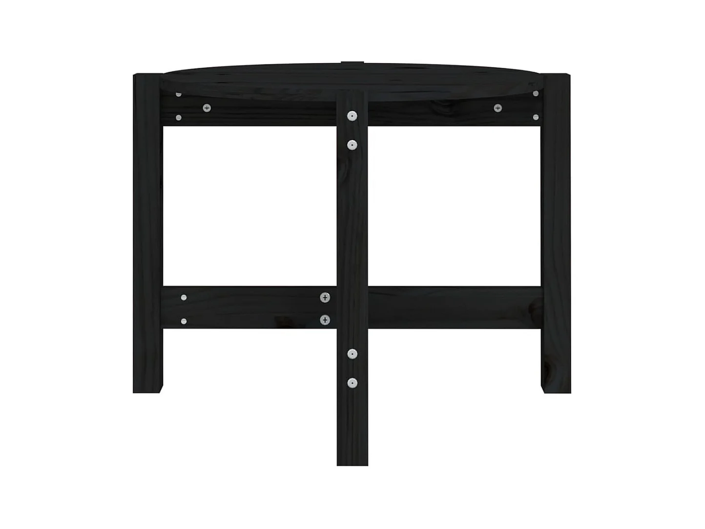 Table basse salon-Table d'appoint Noir Ø 62,5x45 cm Bois massif de pin SHL55813