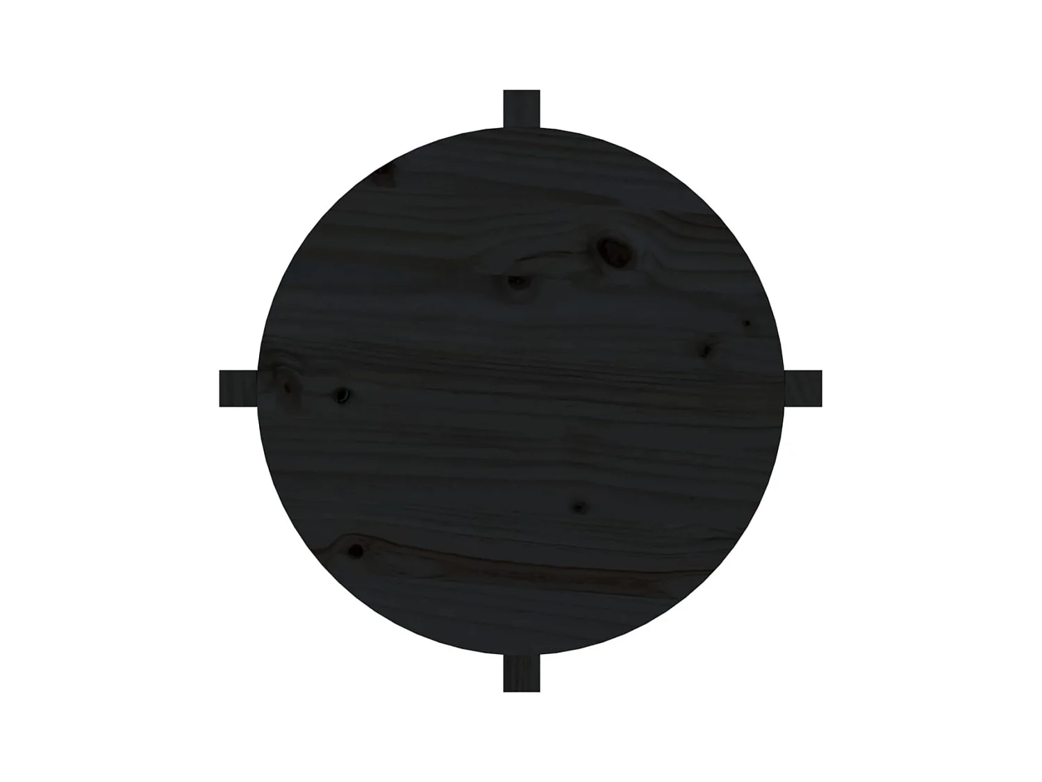 Table basse salon-Table d'appoint Noir Ø 62,5x45 cm Bois massif de pin SHL55813