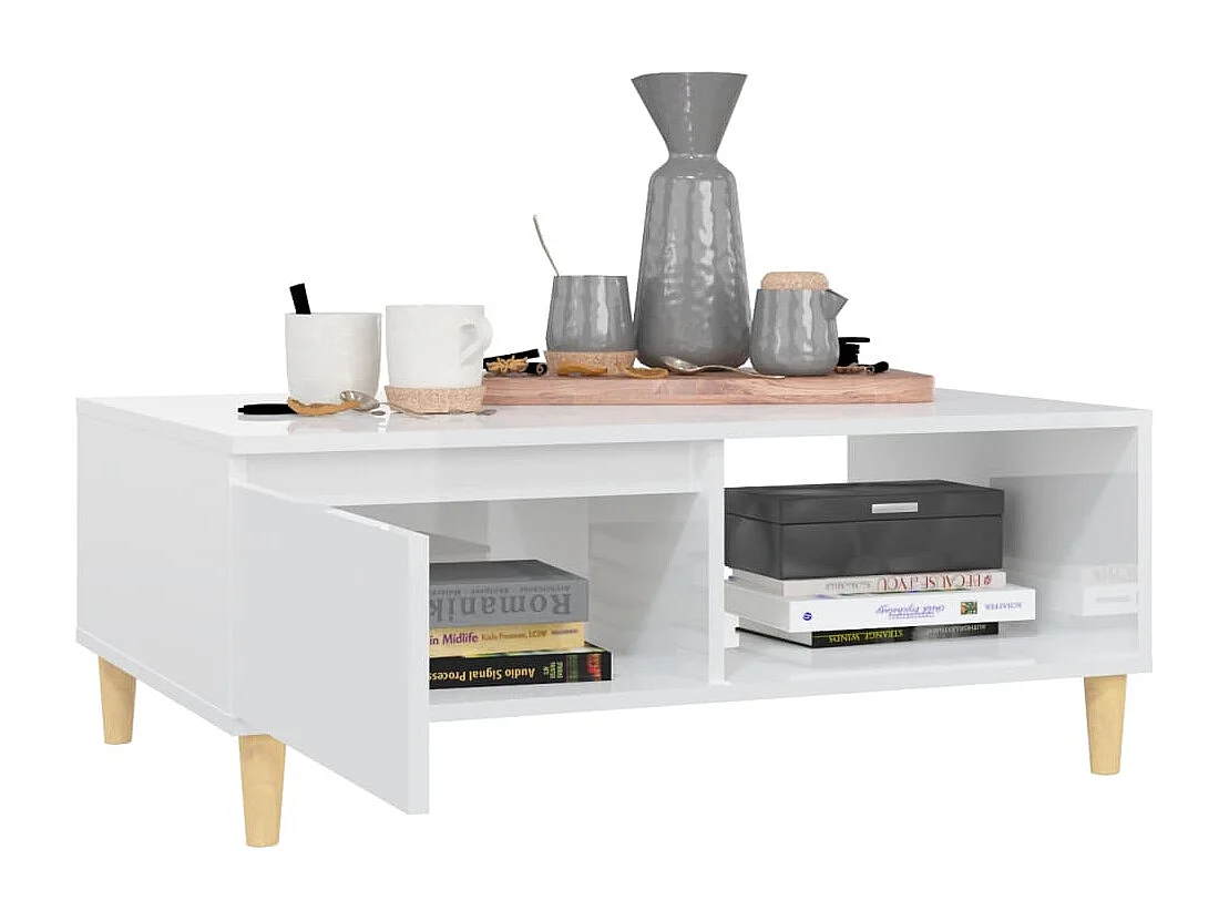 Mesa de centro | Mesa auxiliar con luces LED roble Sonoma 50x50x40 cm SHL4669