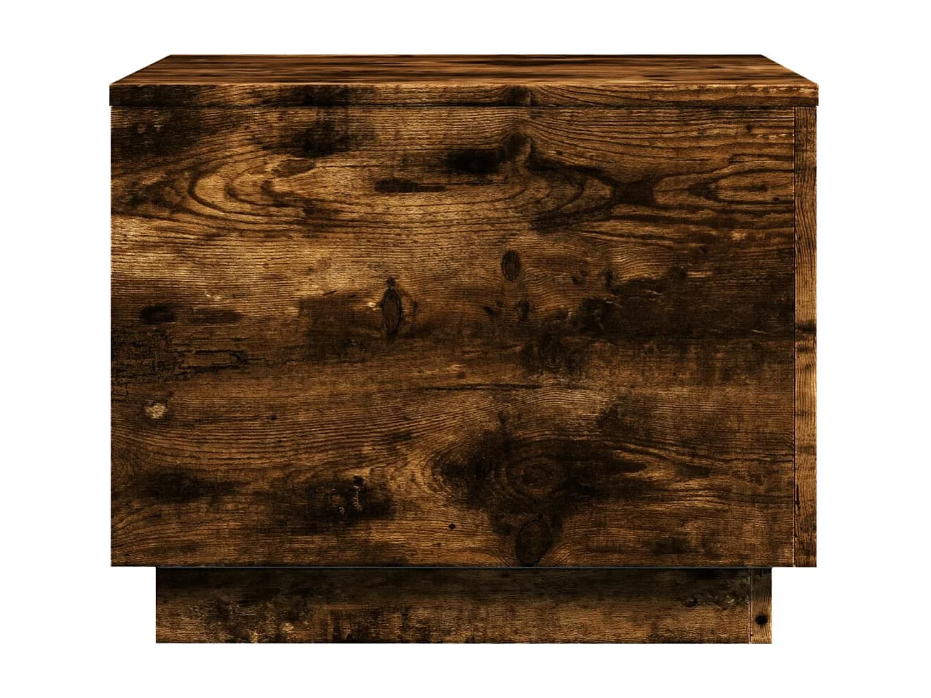 Table basse salon-Table d'appoint avec lumières LED chêne fumé 50x50x40 cm SHL9681