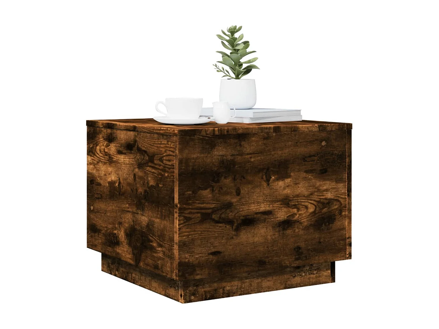 Mesa de centro-Mesa auxiliar de madera maciza de pino blanco 90x49x40,5 cm SHL3967