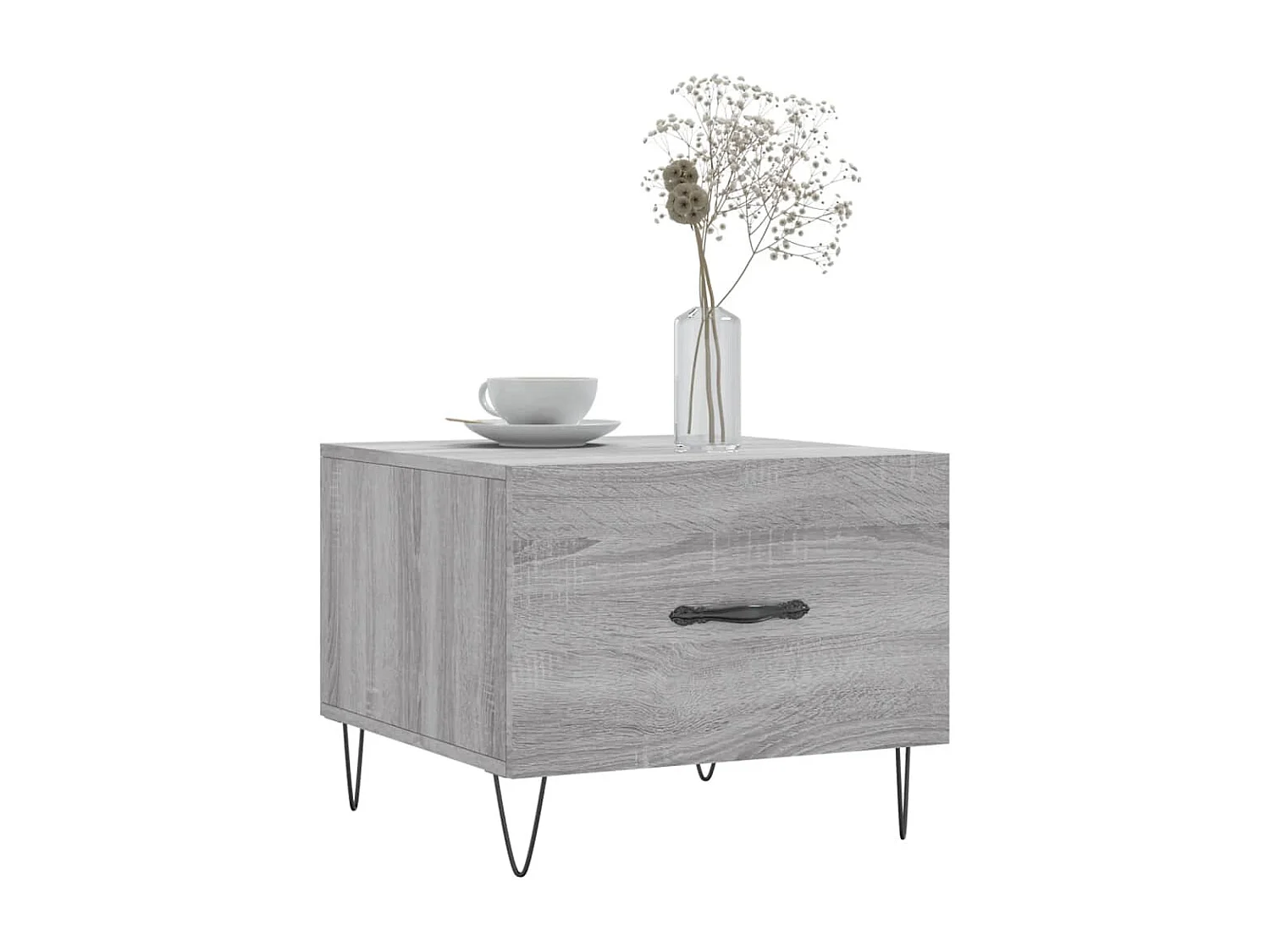 Table basse salon-Table d'appoint Sonoma gris 50x50x40 cm Bois d'ingénierie SHL279