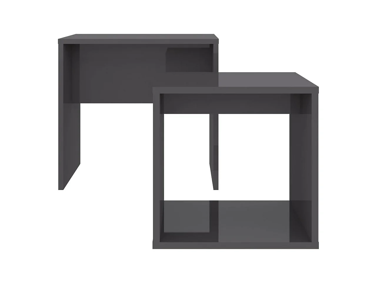 Mesa de centro | Mesa auxiliar con luces LED negro 90x50x40 cm SHL2596