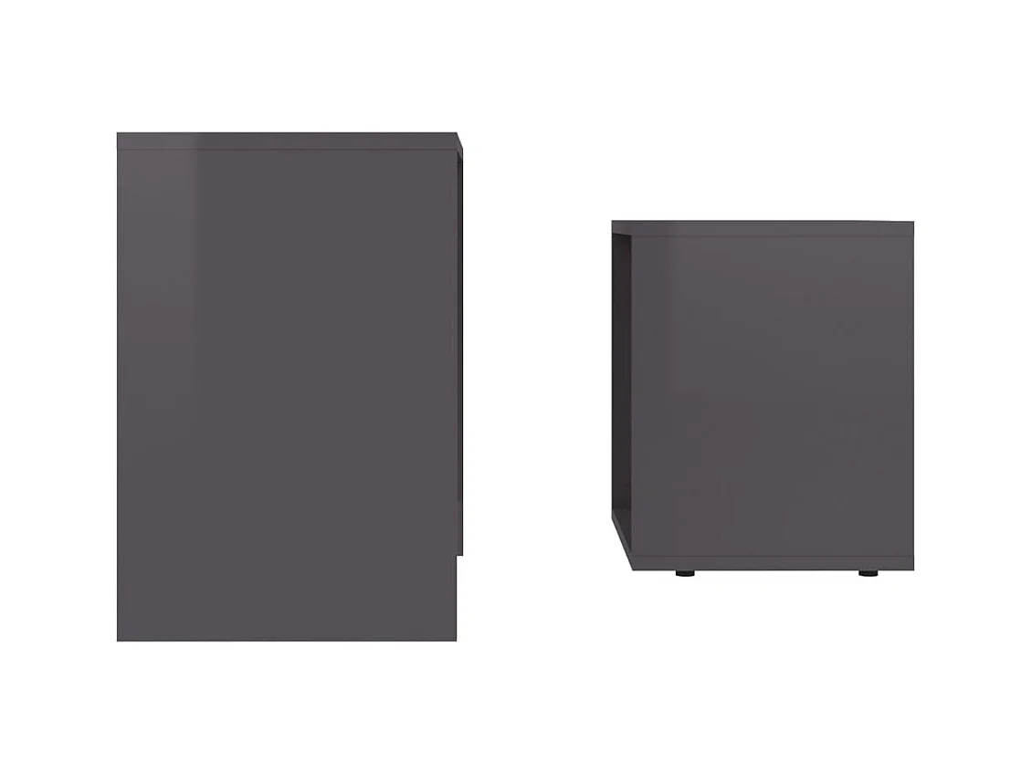 Mesa de centro | Mesa auxiliar con luces LED negro 90x50x40 cm SHL2596