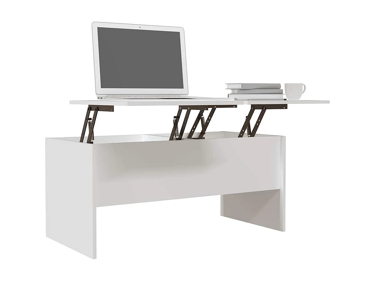 Mesa de centro | Mesa auxiliar de madera maciza de pino blanco 80x50x35 cm SHL181167