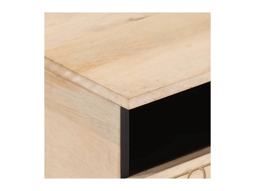 Mesa de centro | Mesa auxiliar con LED madera de ingeniería negro 70x50x30 cm SHL2066