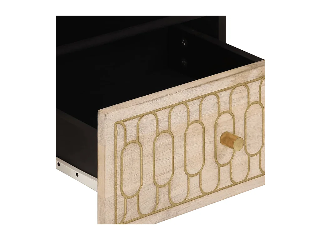 Mesa de centro | Mesa auxiliar con LED madera de ingeniería negro 70x50x30 cm SHL2066