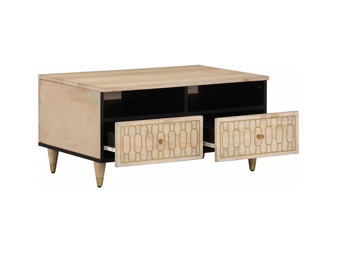 Table basse salon-Table d'appoint 80x54x40 cm bois de manguier massif SHL41448