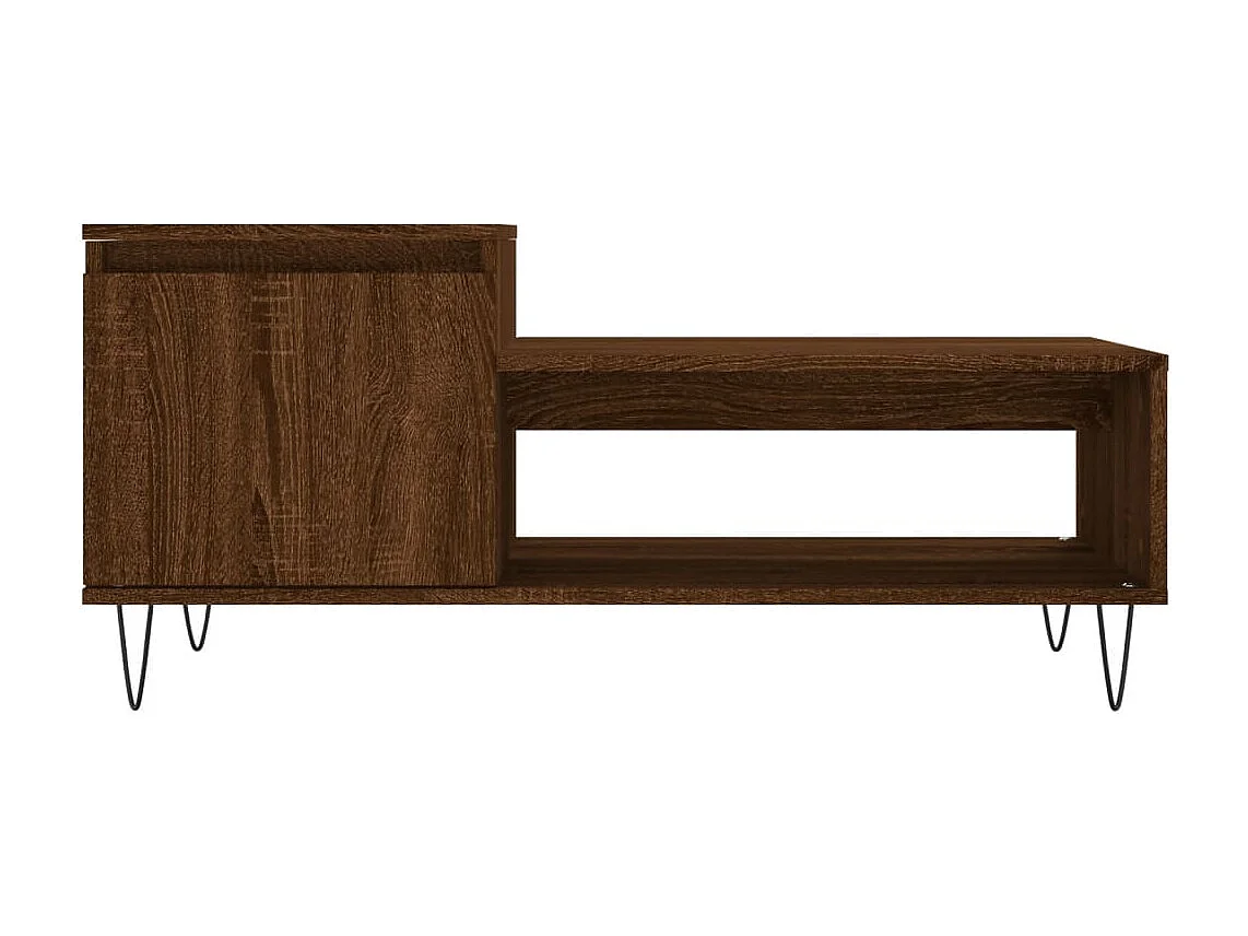 Table basse salon-Table d'appoint Chêne marron 100x50x45 cm Bois d'ingénierie SHL81691