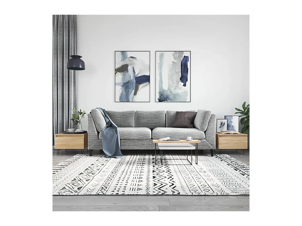 Mesa de centro | Mesa auxiliar madera maciza de mango rugosa 110x55x40 cm SHL3740