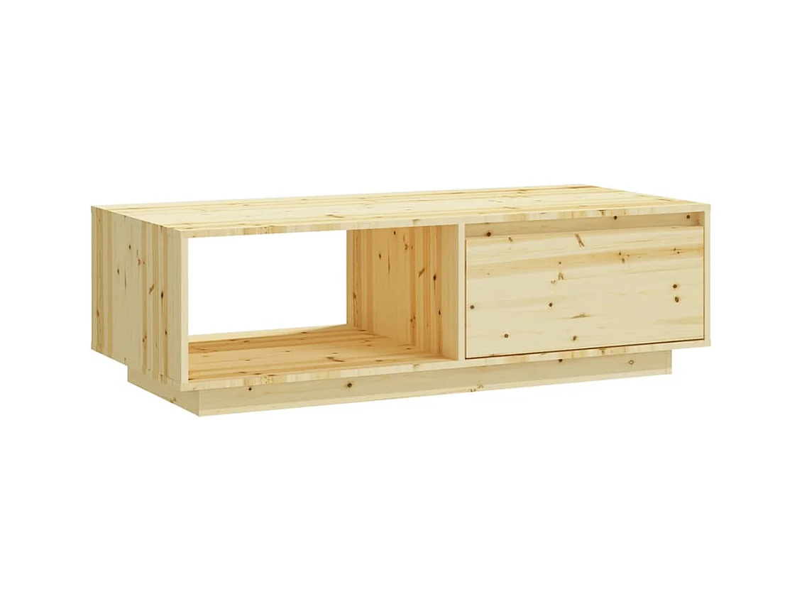 Mesa de centro | Mesa auxiliar de madera maciza de pino gris 100x50x41 cm SHL3565