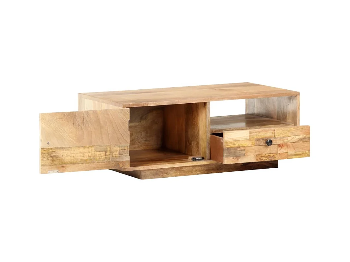 Table basse salon-Table d'appoint 90x50x35 cm Bois solide de manguier SHL79023