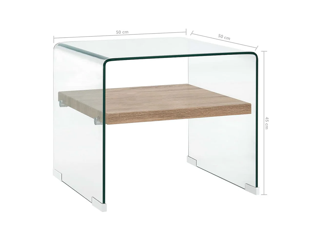 Mesa de centro | Mesa de café | Mesa auxiliar Marrón miel 80x54x40 cm madera maciza de mango SHL4213