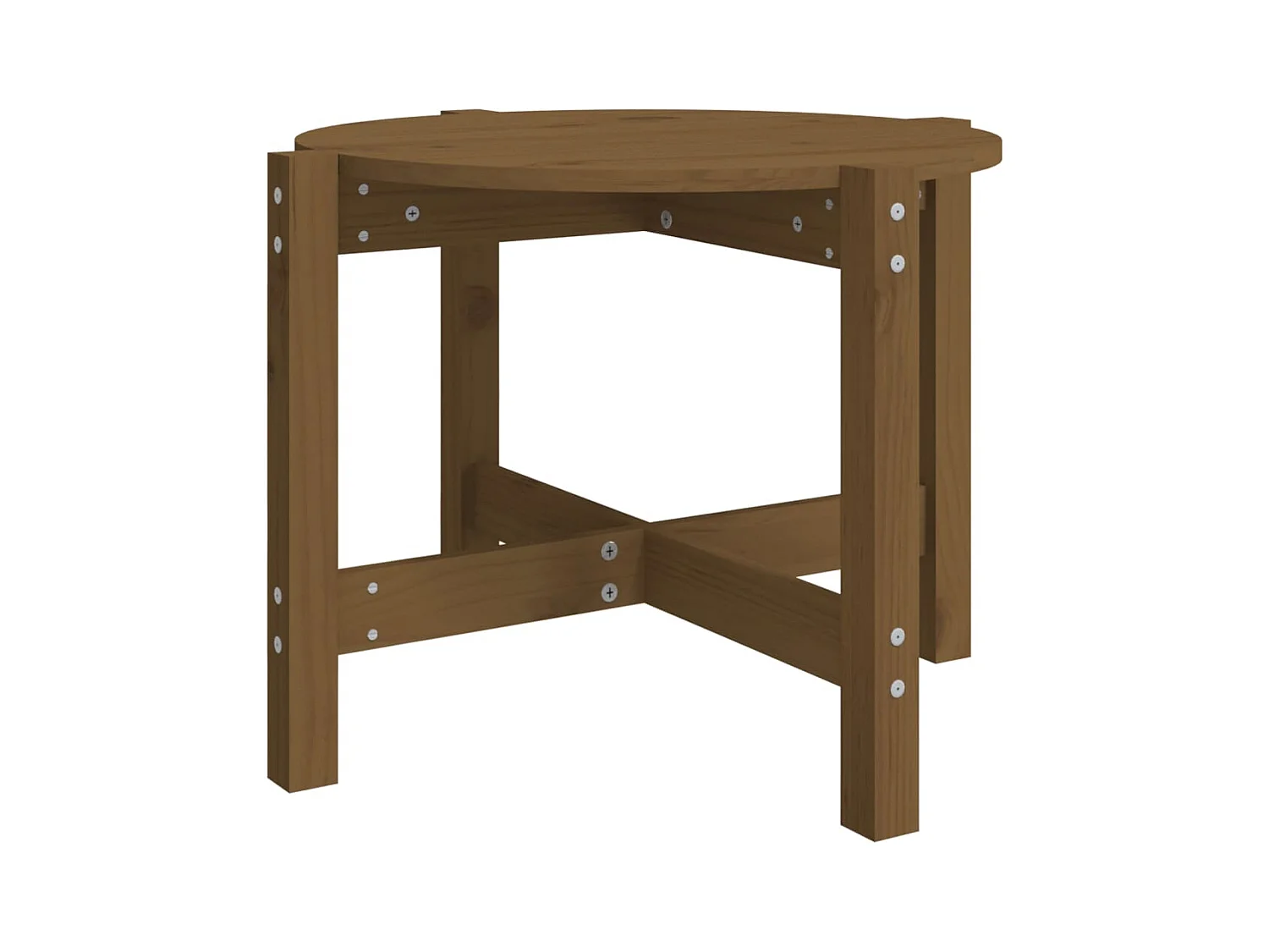 Table basse salon-Table d'appoint Marron miel Ø 62,5x45 cm Bois massif de pin SHL96194