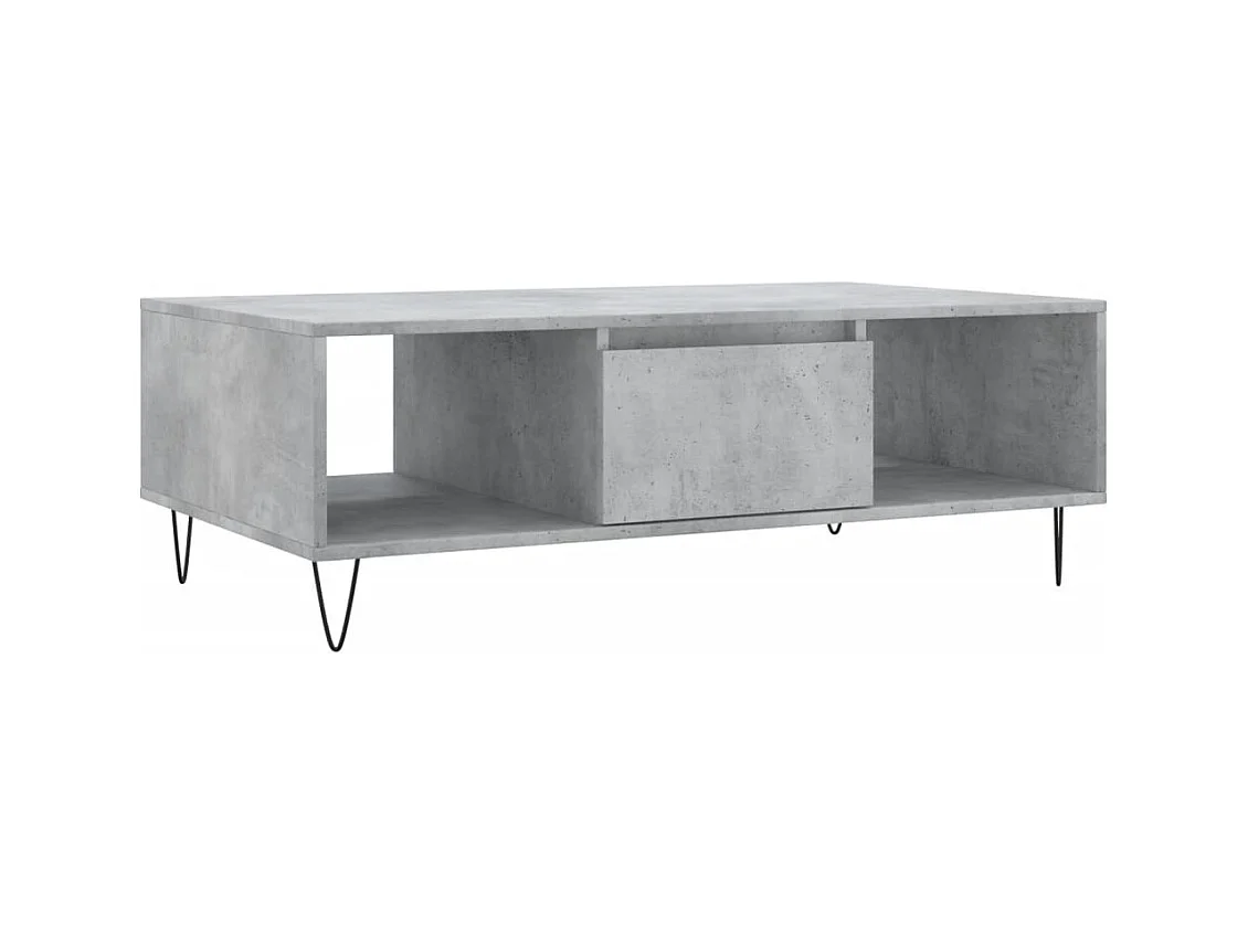 Table basse salon-Table d'appoint gris béton 104x60x35 cm bois d'ingénierie SHL8872