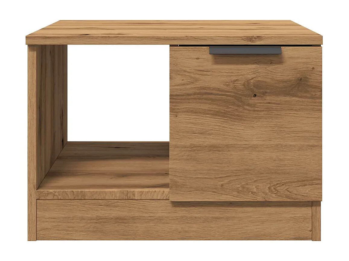 Table basse salon-Table à thé avec rangement chêne artisanal 50x50x36 cm bois d'ingénierie SHL10595