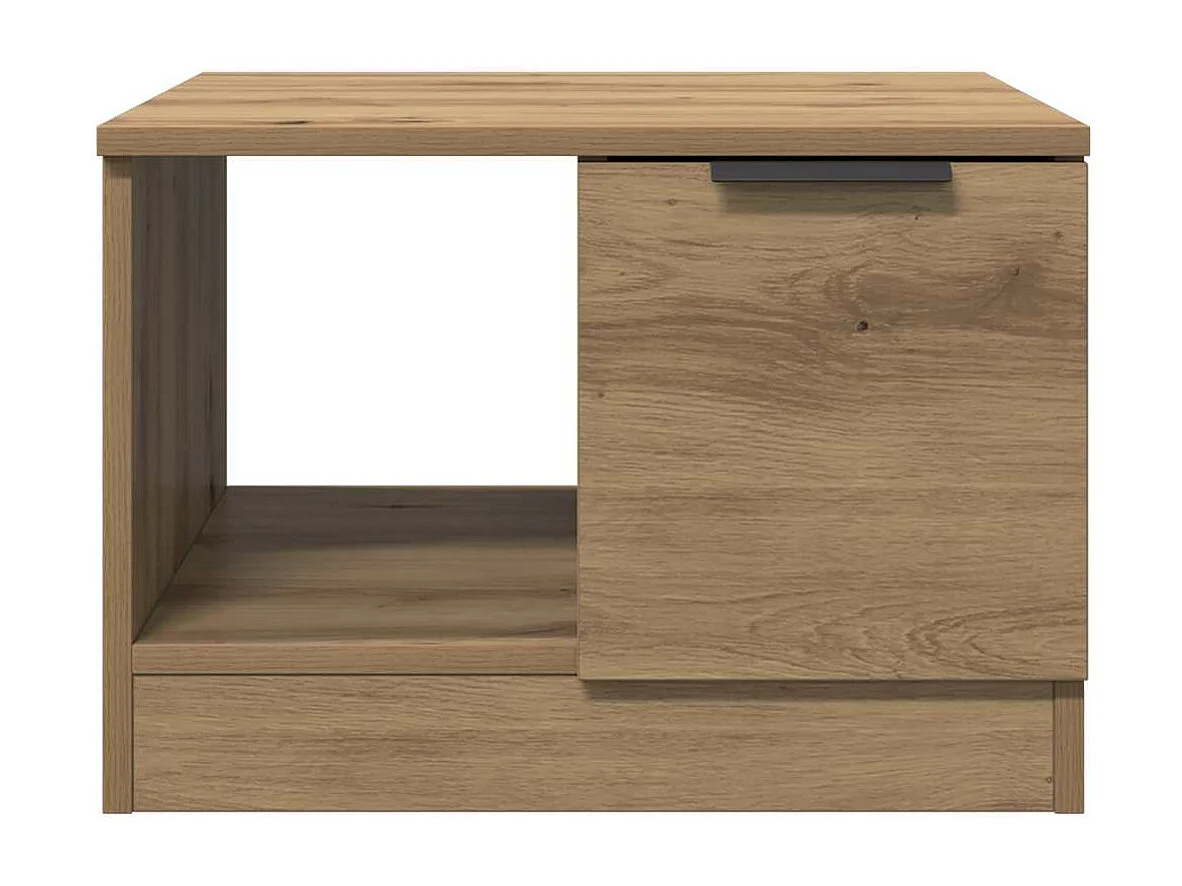 Table basse salon-Table à thé avec rangement chêne artisanal 50x50x36 cm bois d'ingénierie SHL10595